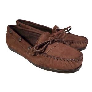 NEW Minnetonka sz 10 Suede Leather Moccasin Loafers Dress Women